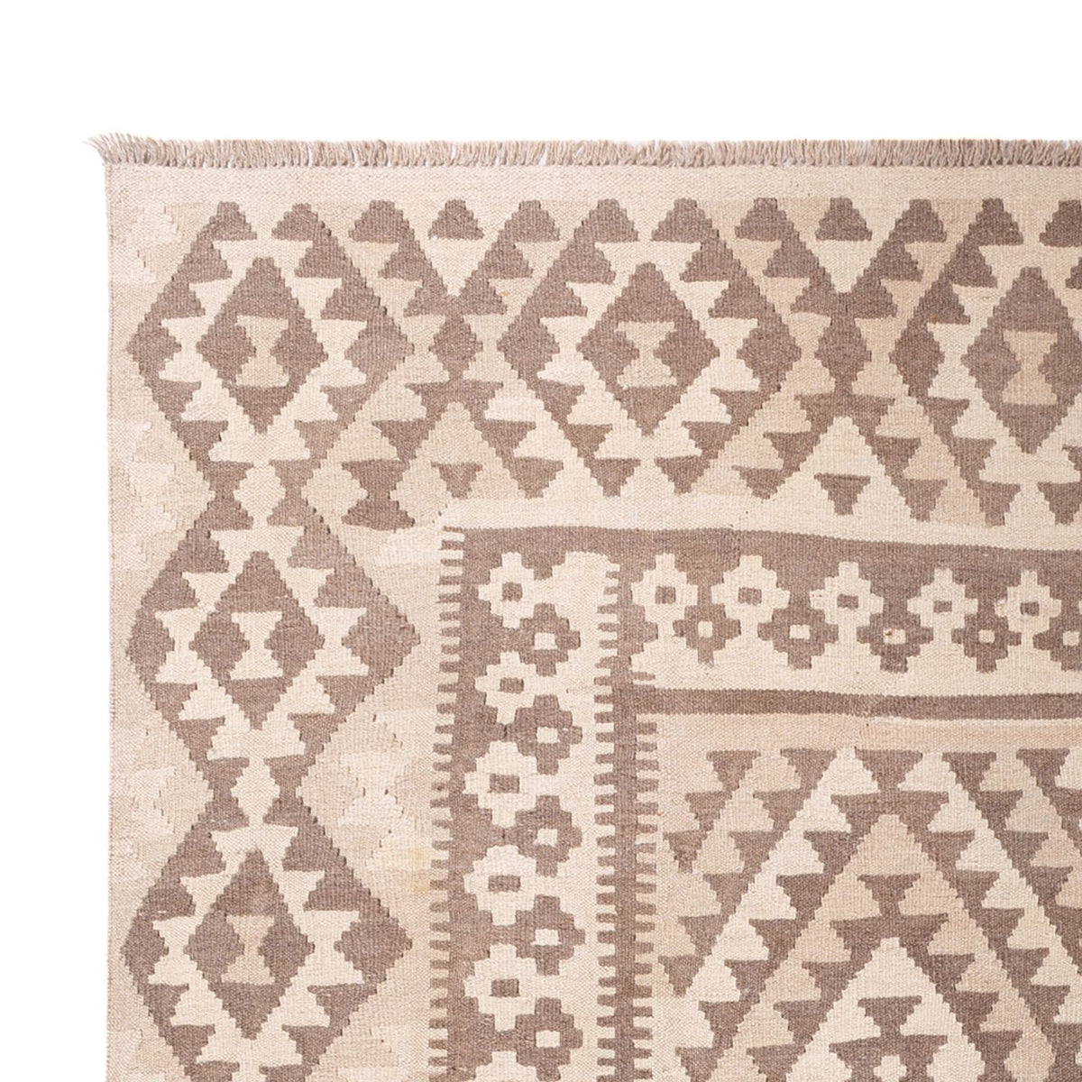 Kelim Carpet - Splash - 287 x 202 cm - lysegrå