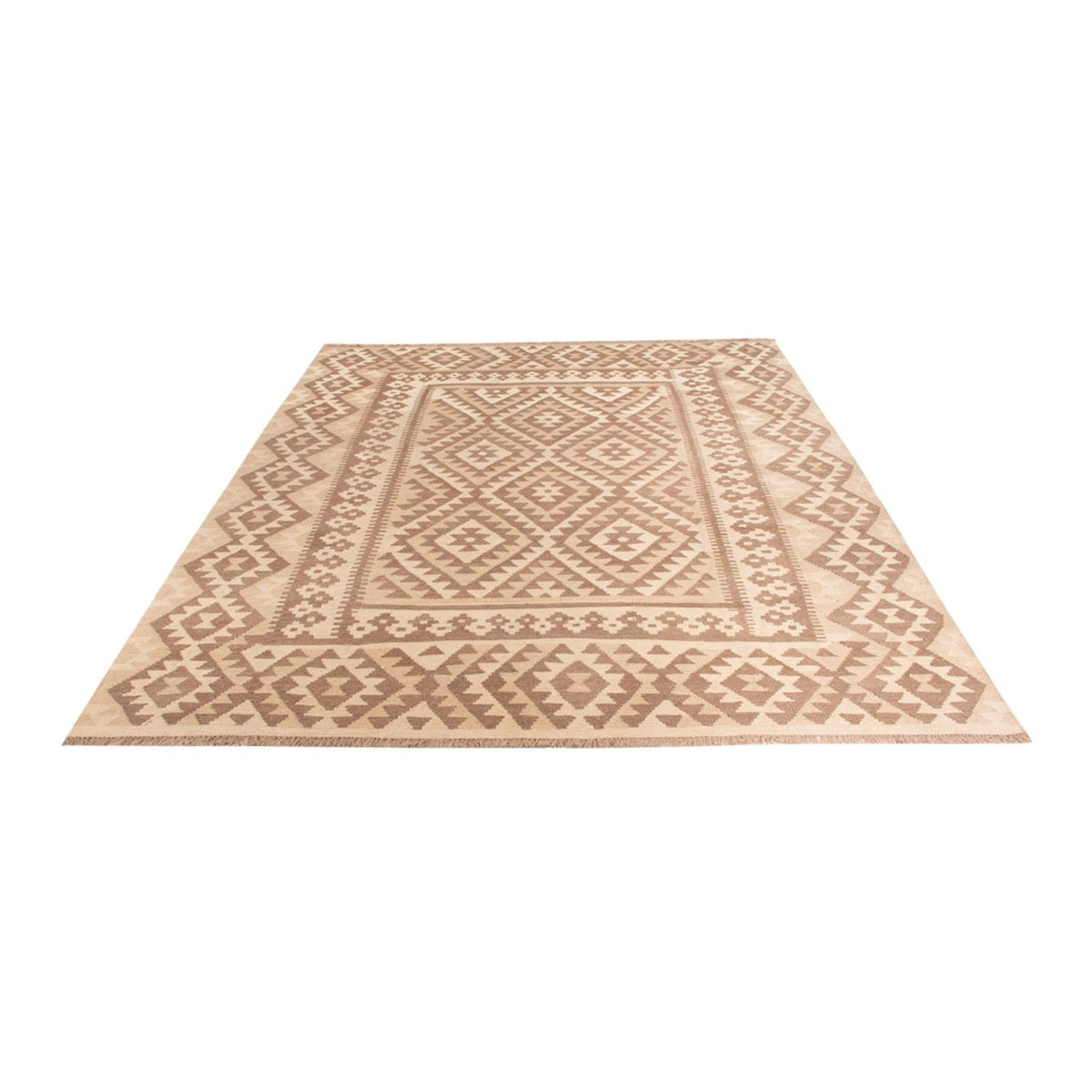 Kelim Carpet - Splash - 287 x 202 cm - lysegrå