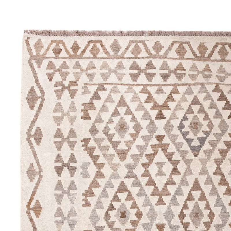 Kelim Carpet - Splash - 289 x 201 cm - lysegrå