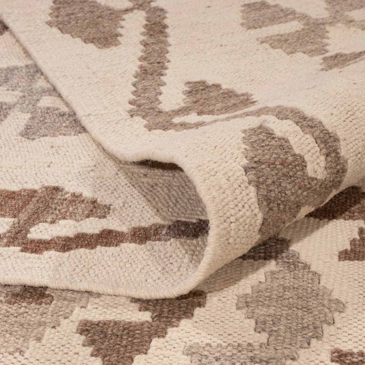 Kelim Carpet - Splash - 289 x 201 cm - lysegrå