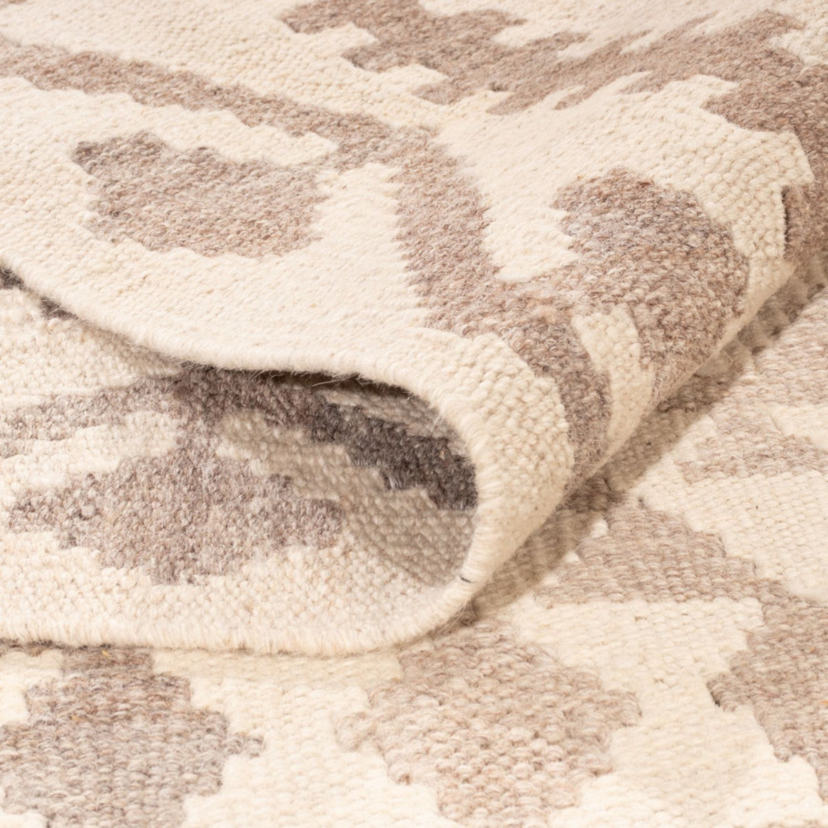 Kelim Carpet - Splash - 286 x 202 cm - lysegrå