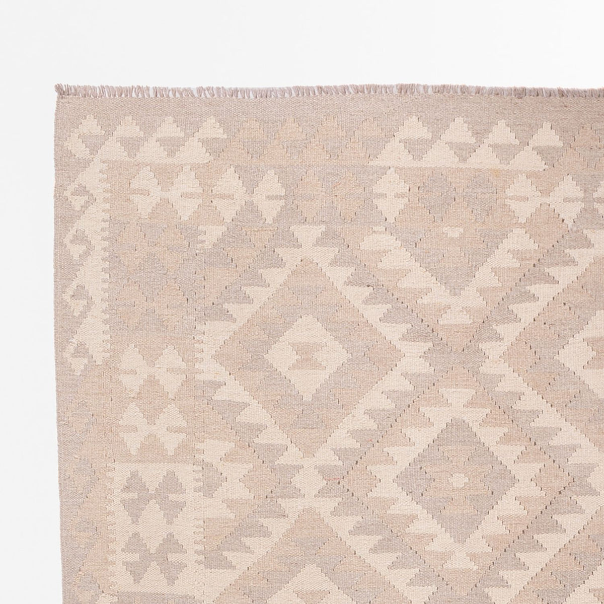 Kelim Carpet - Splash - 280 x 198 cm - lysegrå