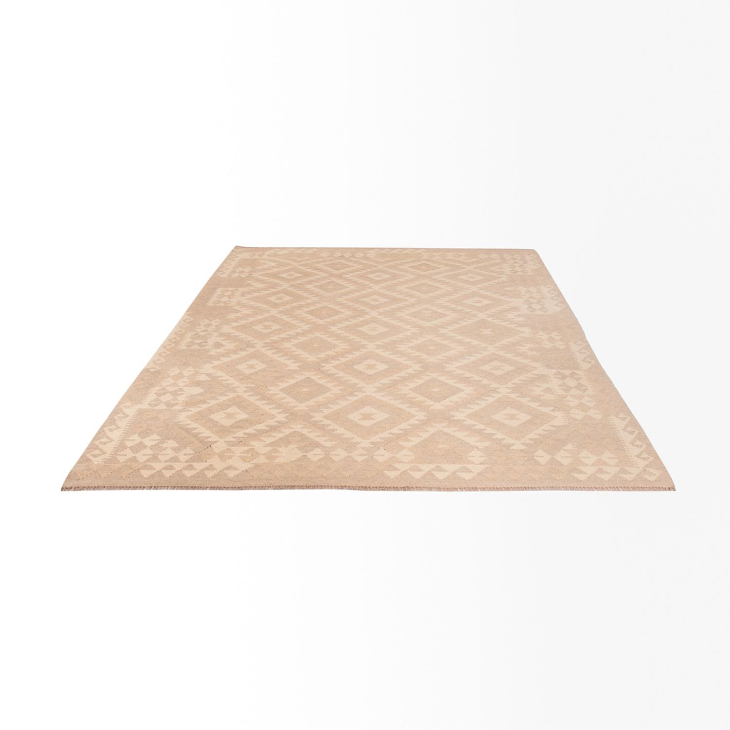 Kelim Carpet - Splash - 280 x 198 cm - lysegrå