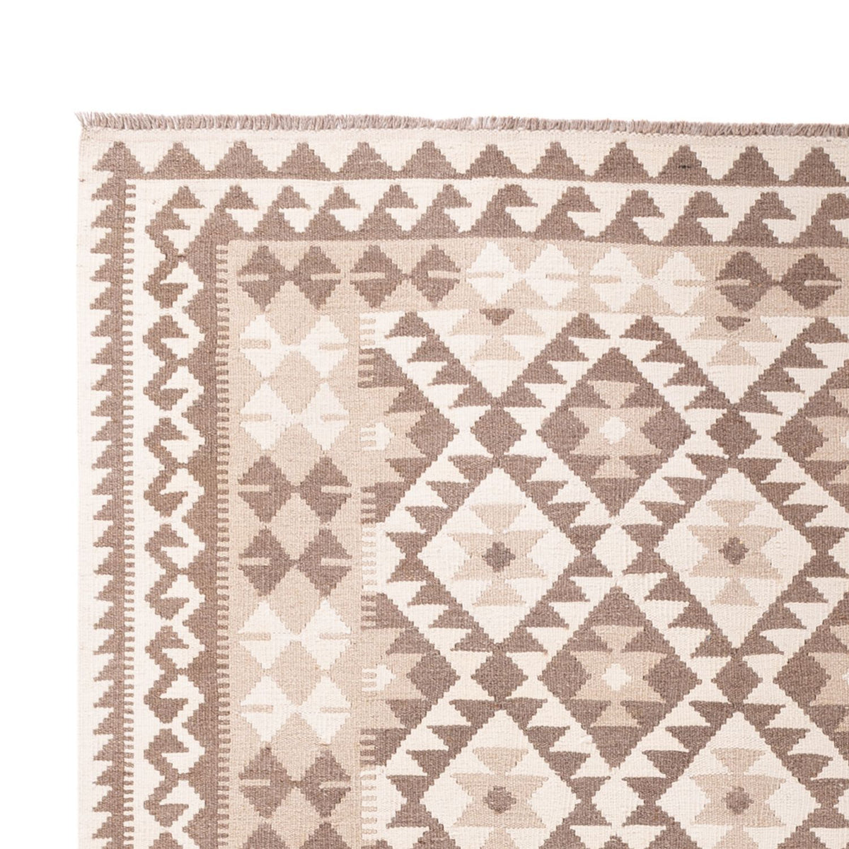 Kelim Carpet - Splash - 299 x 207 cm - lysegrå