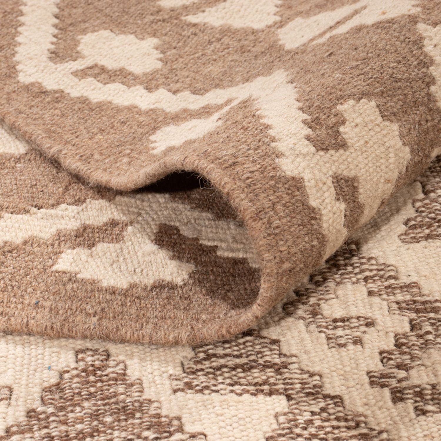 Kelim Carpet - Splash - 301 x 206 cm - lysegrå