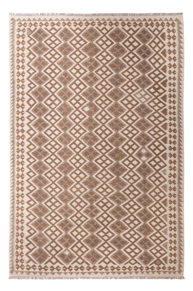 Kelim Carpet - Splash - 303 x 206 cm - grå