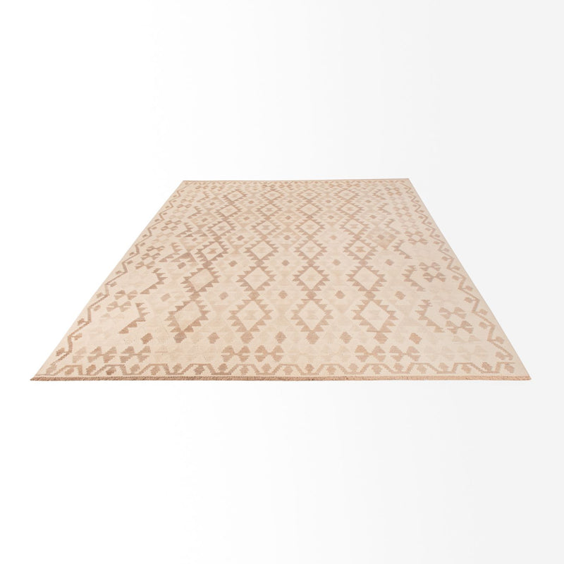Kelim Carpet - Splash - 300 x 200 cm - lysegrå