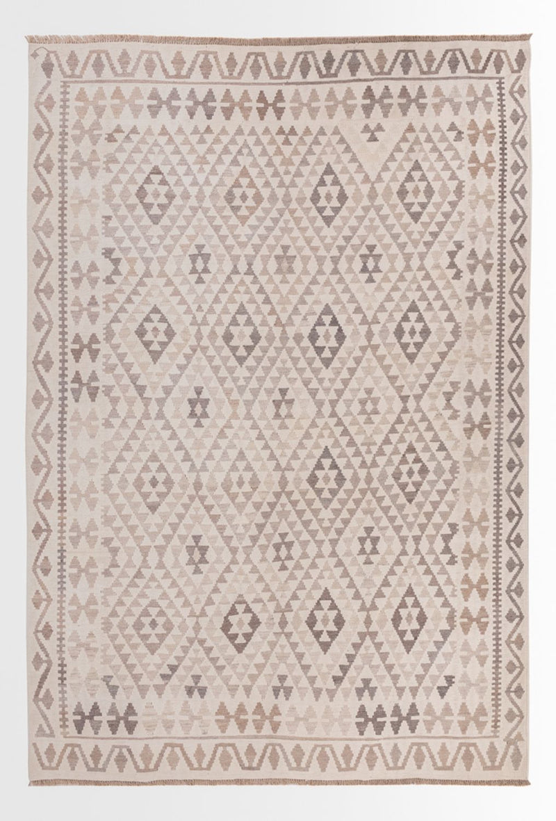 Kelim Carpet - Splash - 294 x 208 cm - grå