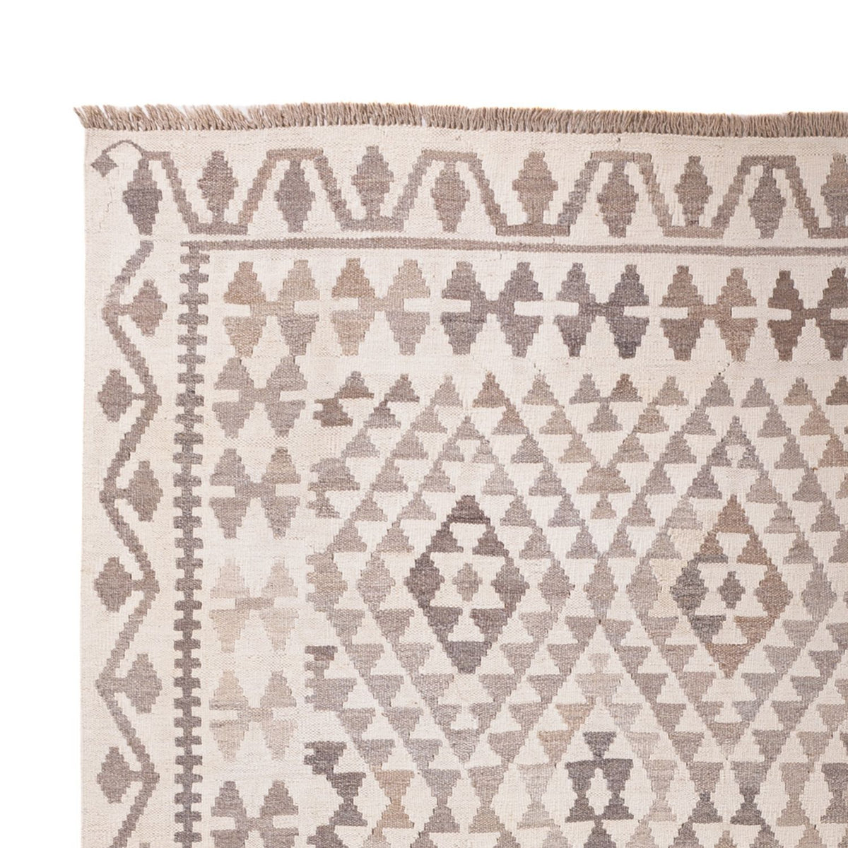 Kelim Carpet - Splash - 294 x 208 cm - grå