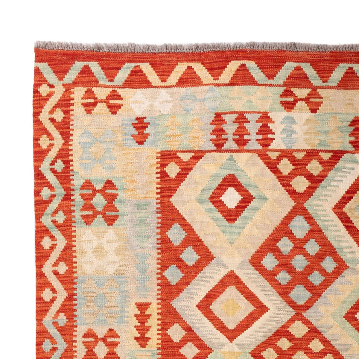 Kelim Carpet - Splash - 294 x 209 cm - flerfarvet