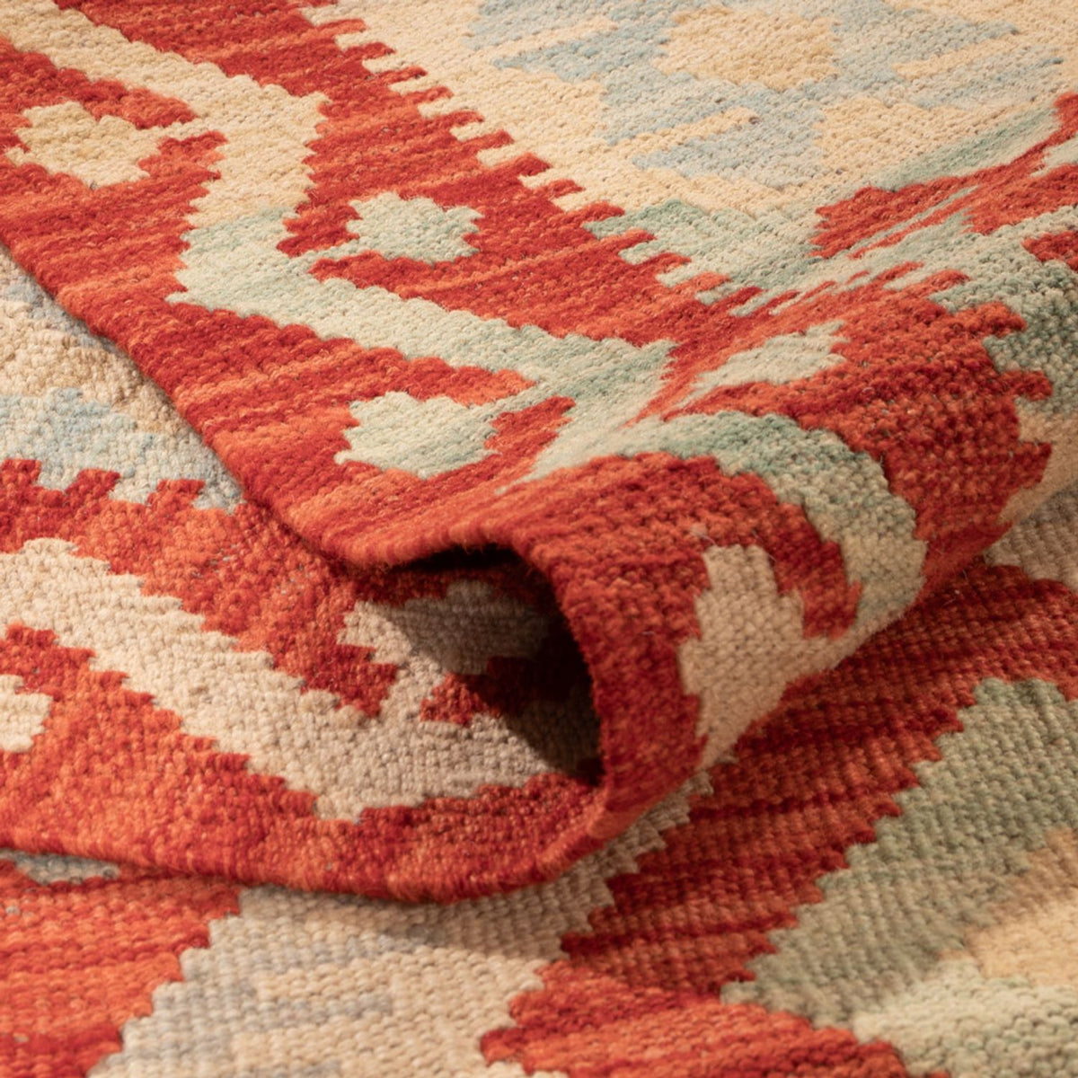 Kelim Carpet - Splash - 294 x 209 cm - flerfarvet