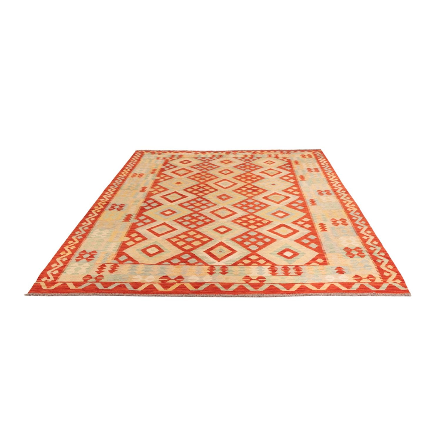 Kelim Carpet - Splash - 294 x 209 cm - flerfarvet