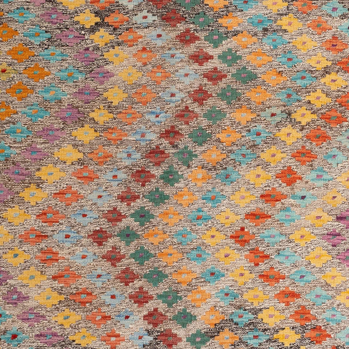 Kelim Carpet - Splash - 298 x 206 cm - flerfarvet