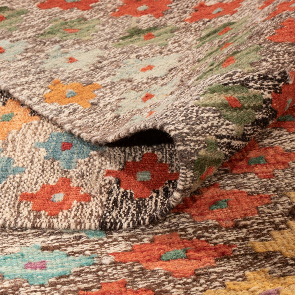 Kelim Carpet - Splash - 298 x 206 cm - flerfarvet