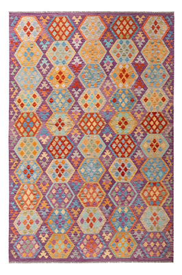 Kelim Carpet - Splash - 313 x 206 cm - flerfarvet