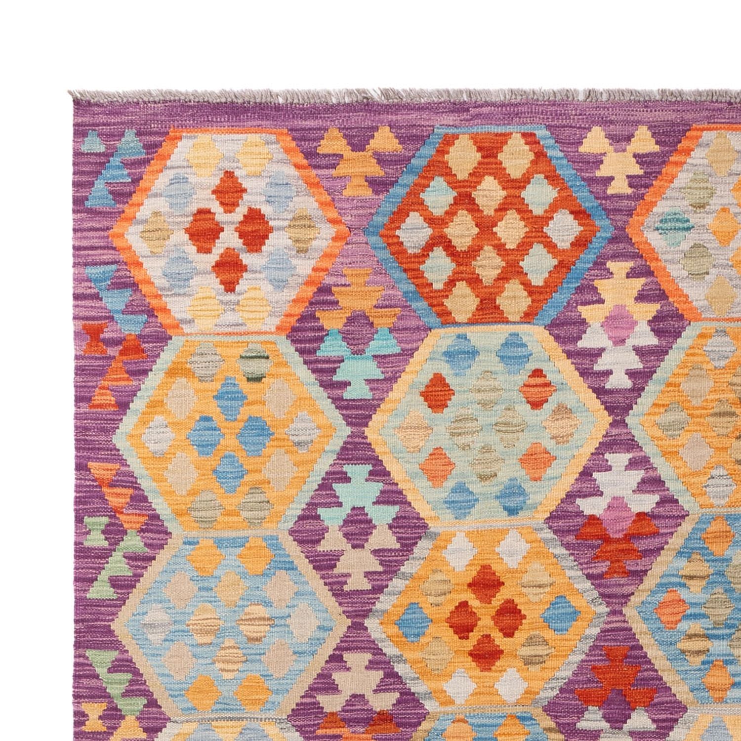 Kelim Carpet - Splash - 313 x 206 cm - flerfarvet