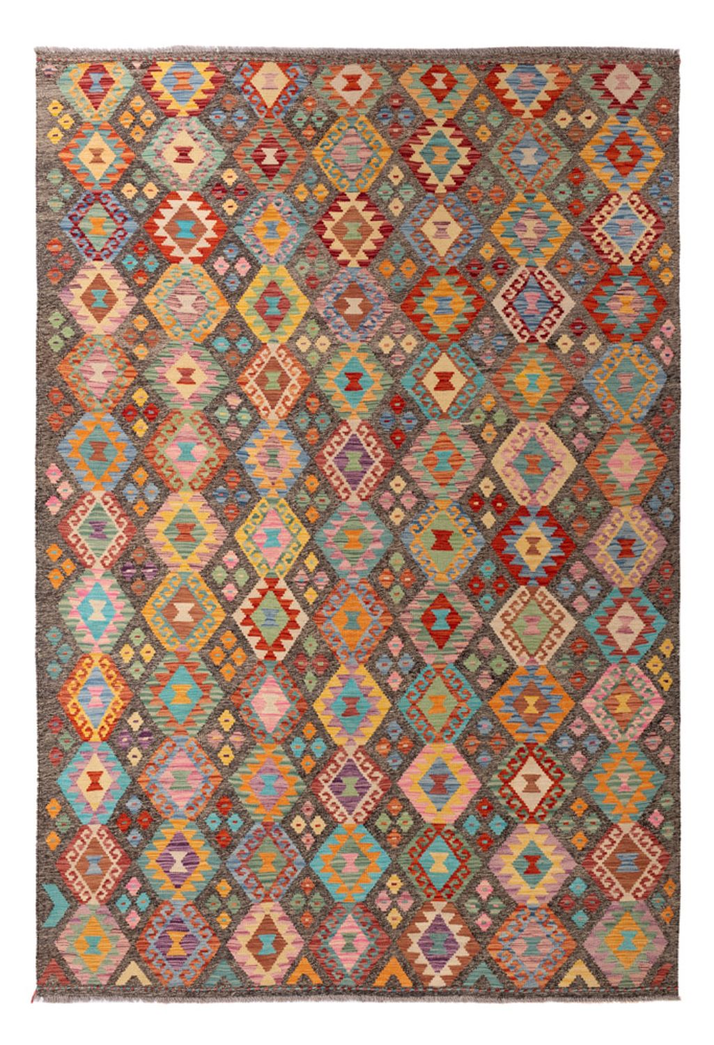 Kelim Carpet - Splash - 304 x 211 cm - flerfarvet