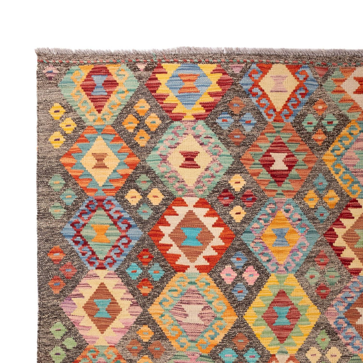 Kelim Carpet - Splash - 304 x 211 cm - flerfarvet