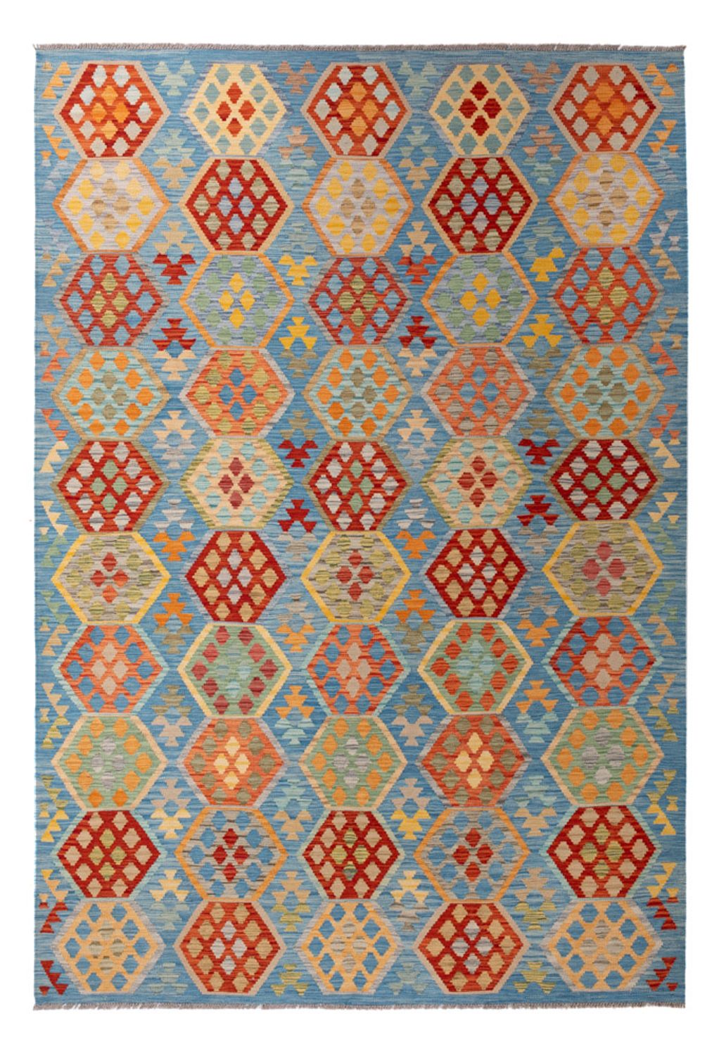 Kelim Carpet - Splash - 310 x 207 cm - flerfarvet