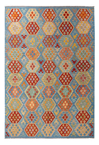 Kelim Carpet - Splash - 310 x 207 cm - flerfarvet