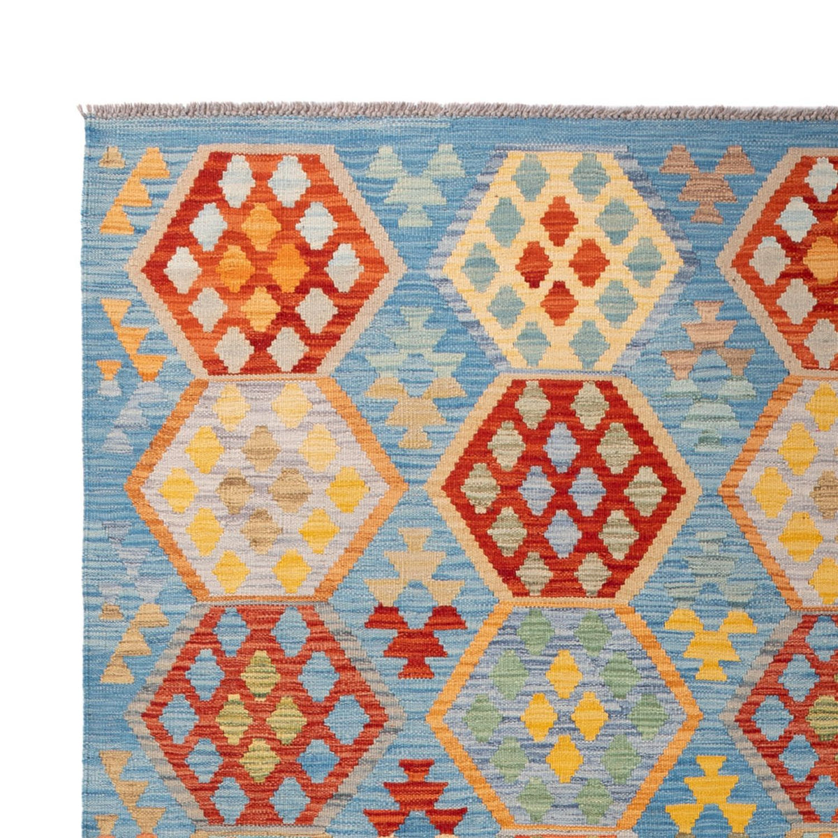 Kelim Carpet - Splash - 310 x 207 cm - flerfarvet