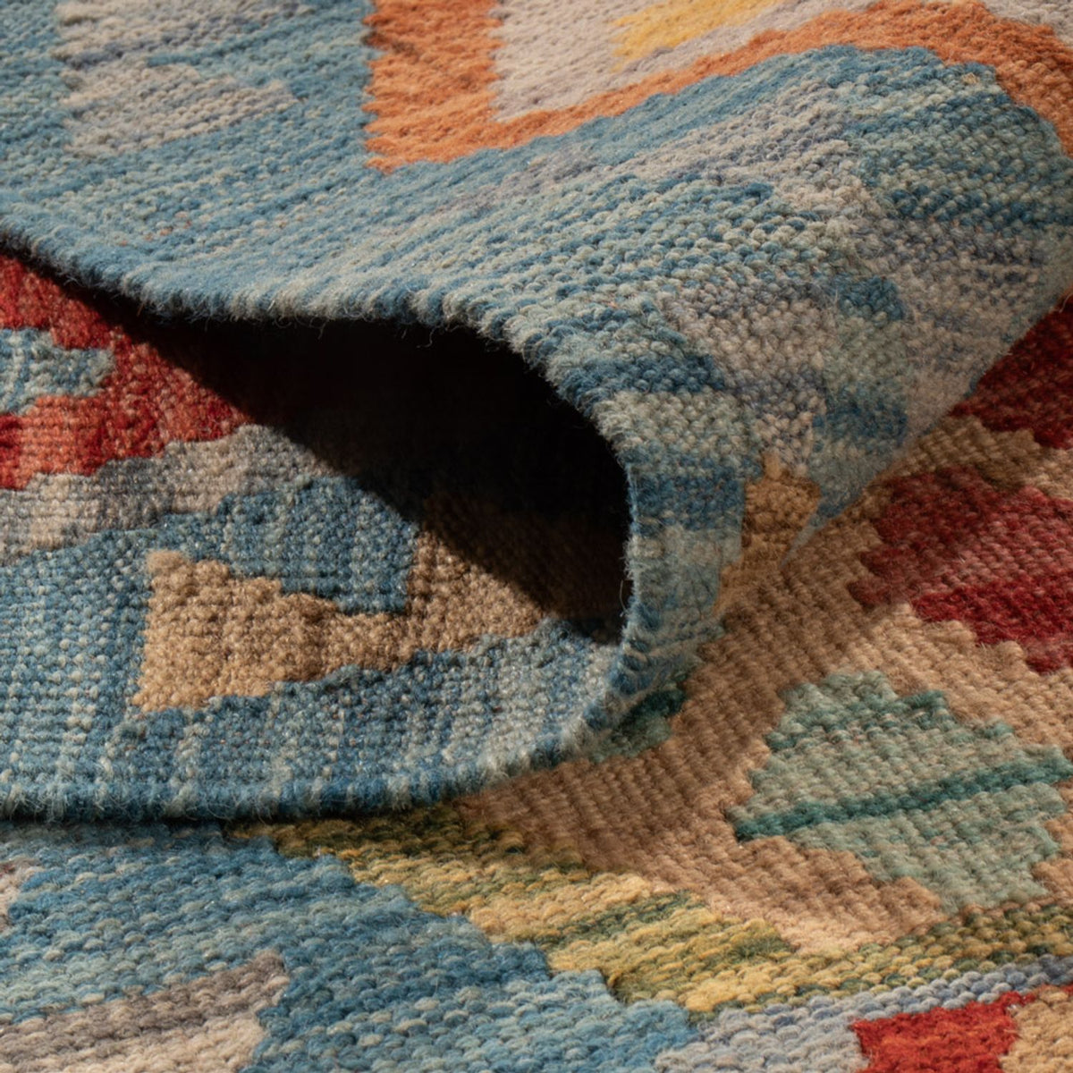 Kelim Carpet - Splash - 310 x 207 cm - flerfarvet