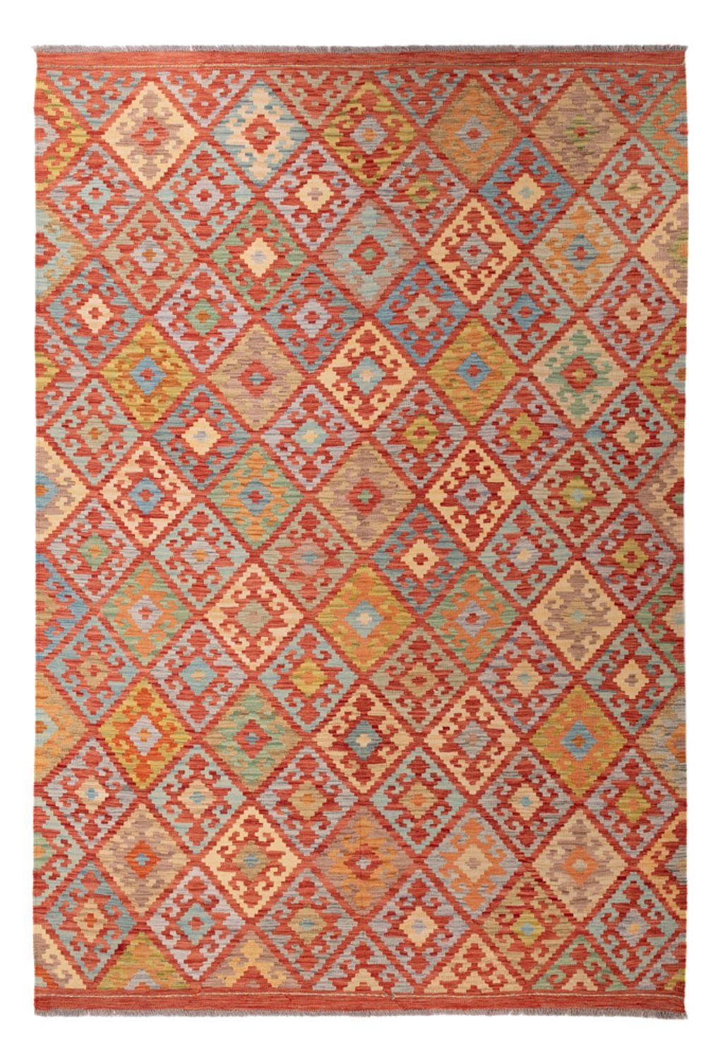 Kelim Carpet - Splash - 300 x 202 cm - flerfarvet