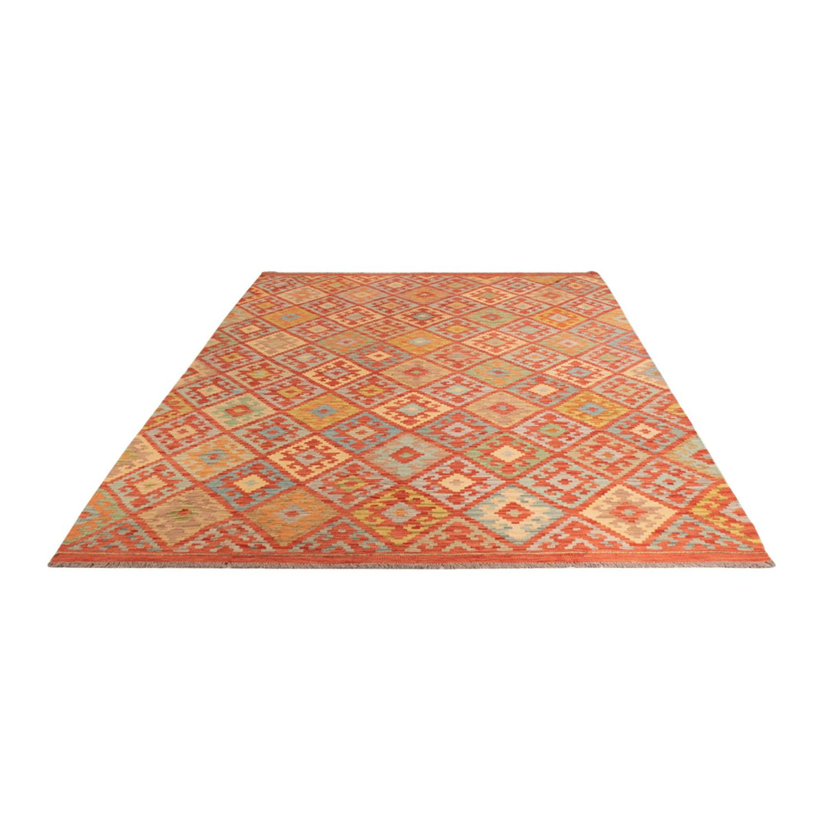 Kelim Carpet - Splash - 300 x 202 cm - flerfarvet