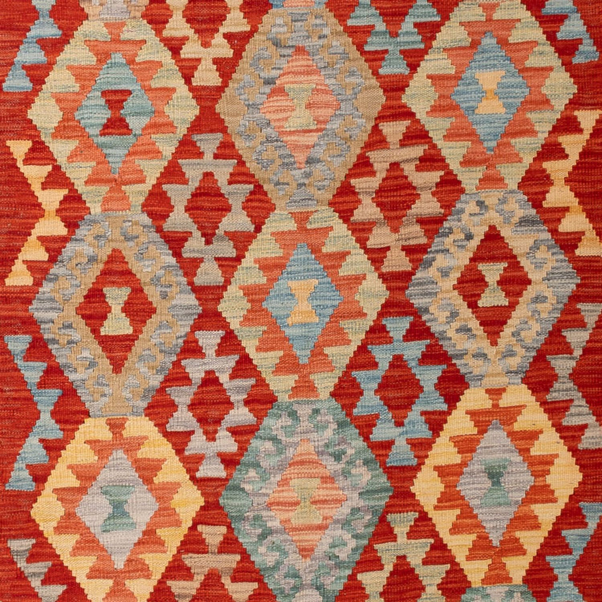 Kelim Carpet - Splash - 309 x 197 cm - flerfarvet