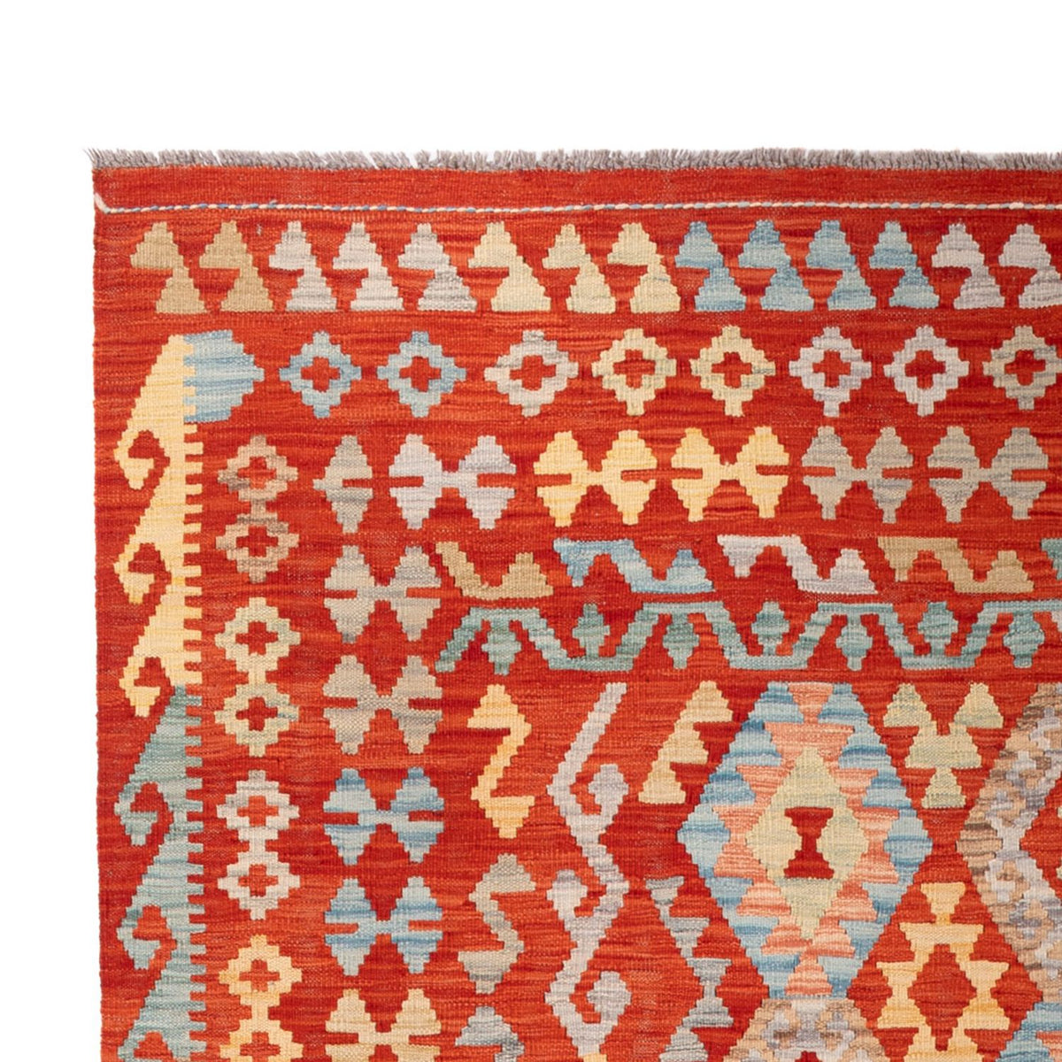 Kelim Carpet - Splash - 309 x 197 cm - flerfarvet