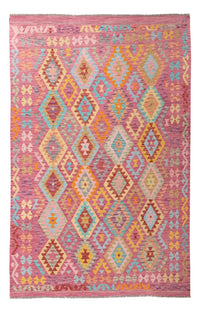 Kelim Carpet - Splash - 297 x 194 cm - flerfarvet