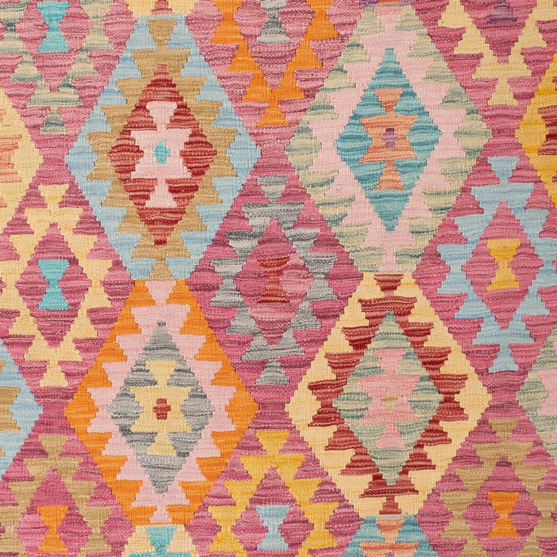 Kelim Carpet - Splash - 297 x 194 cm - flerfarvet