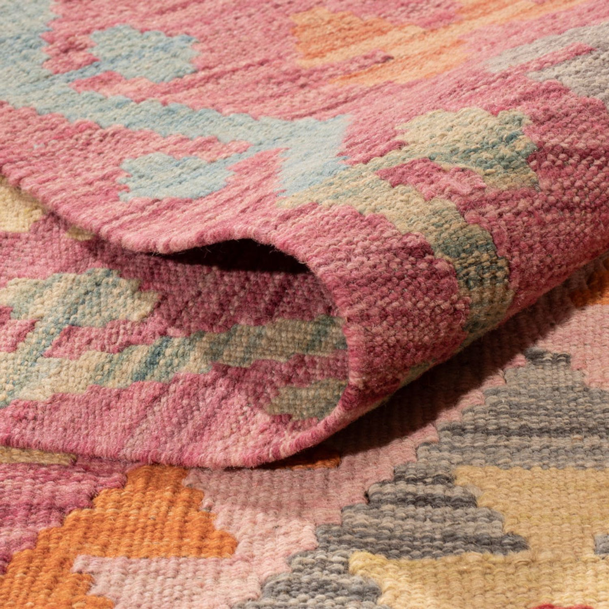 Kelim Carpet - Splash - 297 x 194 cm - flerfarvet