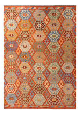 Kelim Carpet - Splash - 301 x 206 cm - flerfarvet