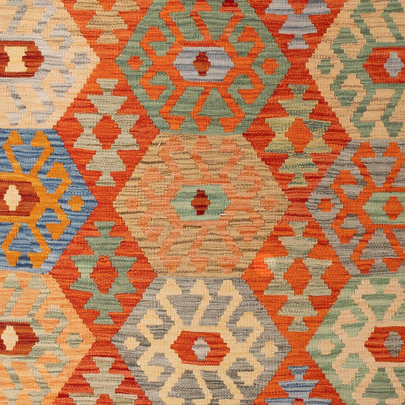 Kelim Carpet - Splash - 301 x 206 cm - flerfarvet