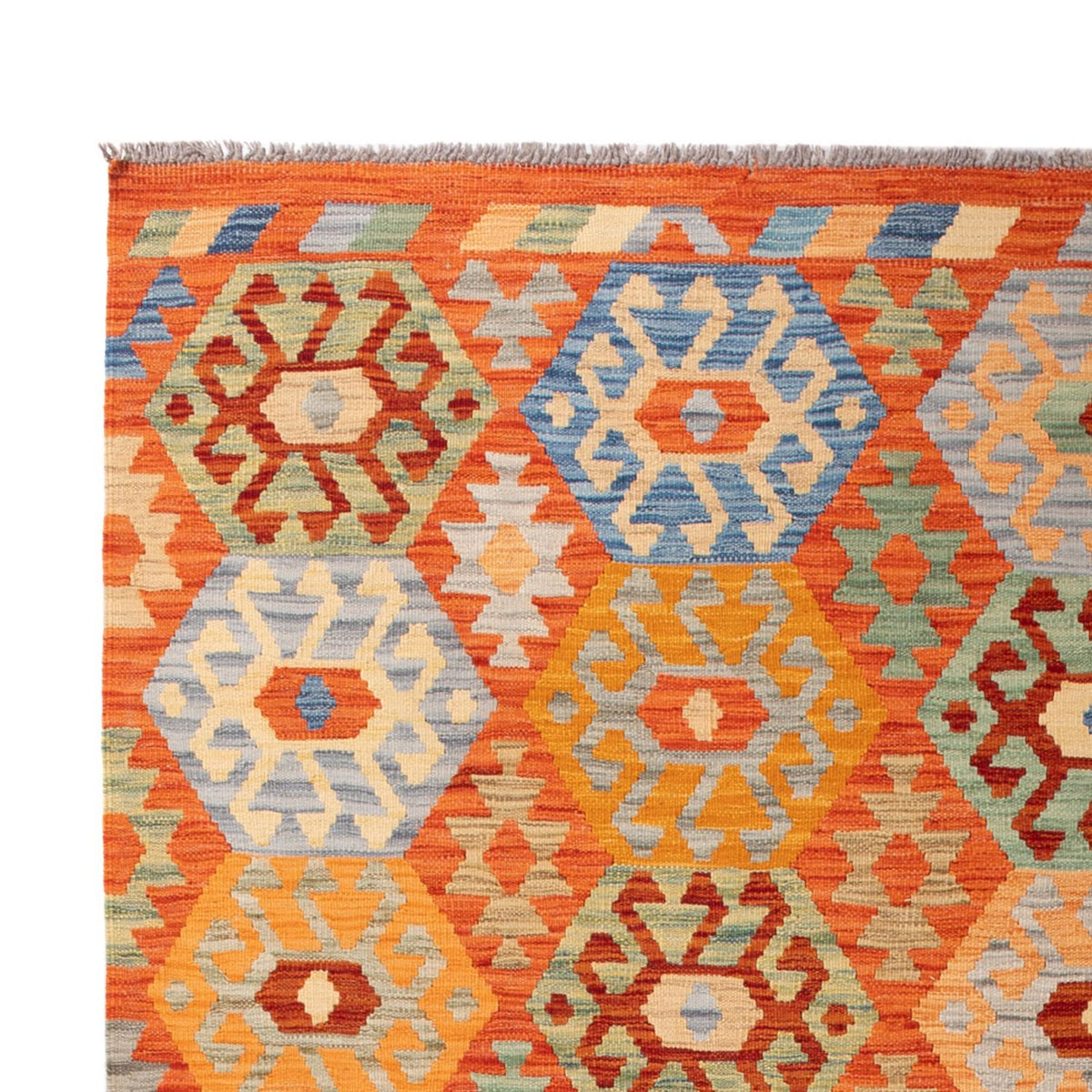 Kelim Carpet - Splash - 301 x 206 cm - flerfarvet