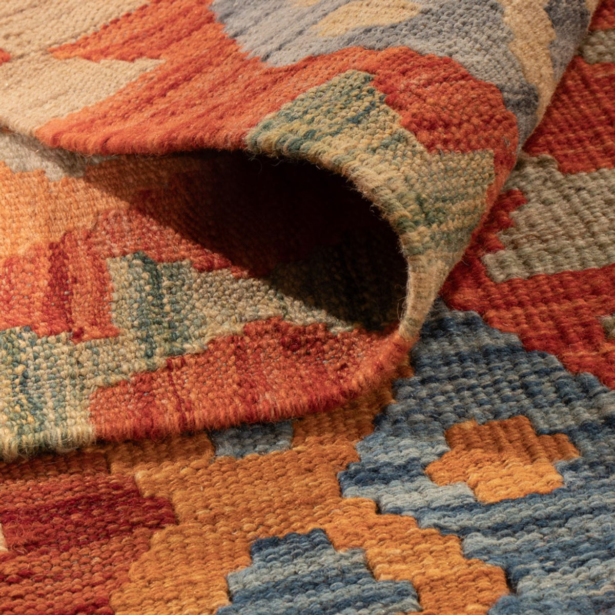 Kelim Carpet - Splash - 301 x 206 cm - flerfarvet