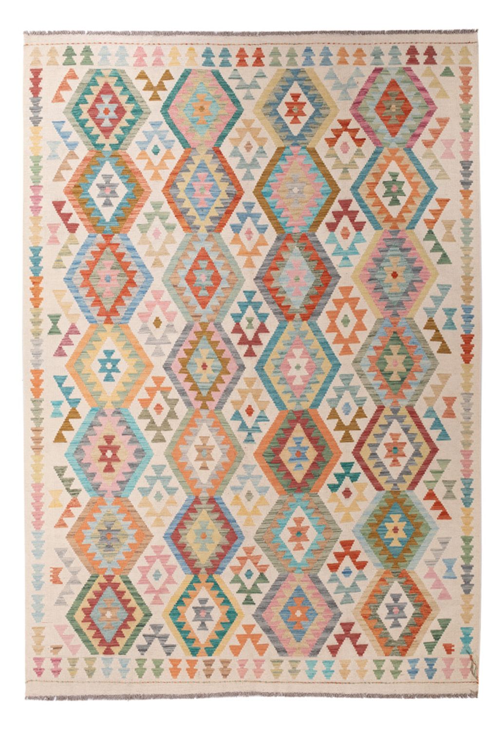 Kelim Carpet - Splash - 298 x 205 cm - flerfarvet