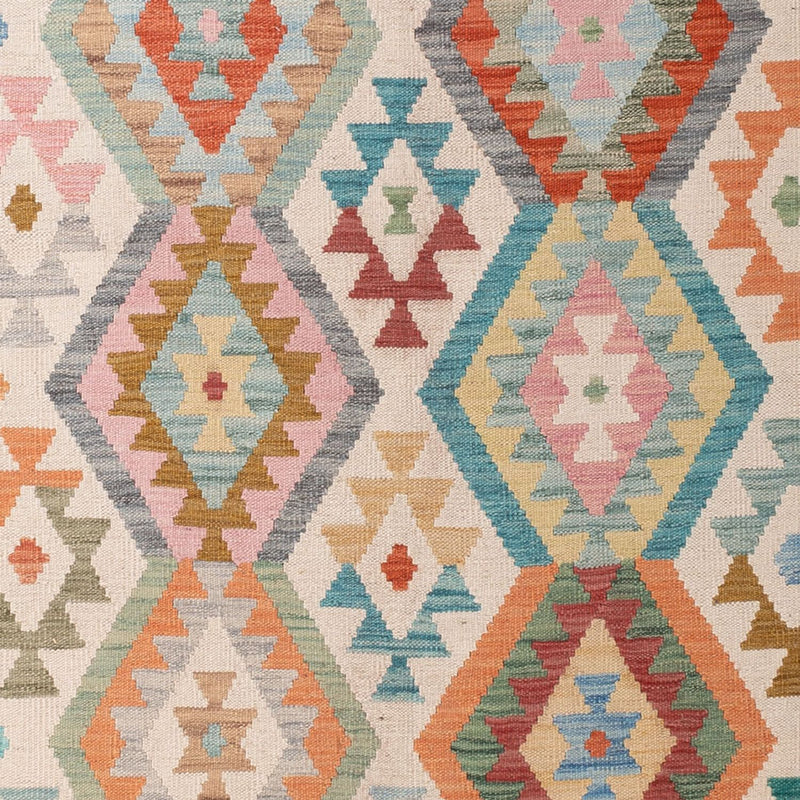 Kelim Carpet - Splash - 298 x 205 cm - flerfarvet