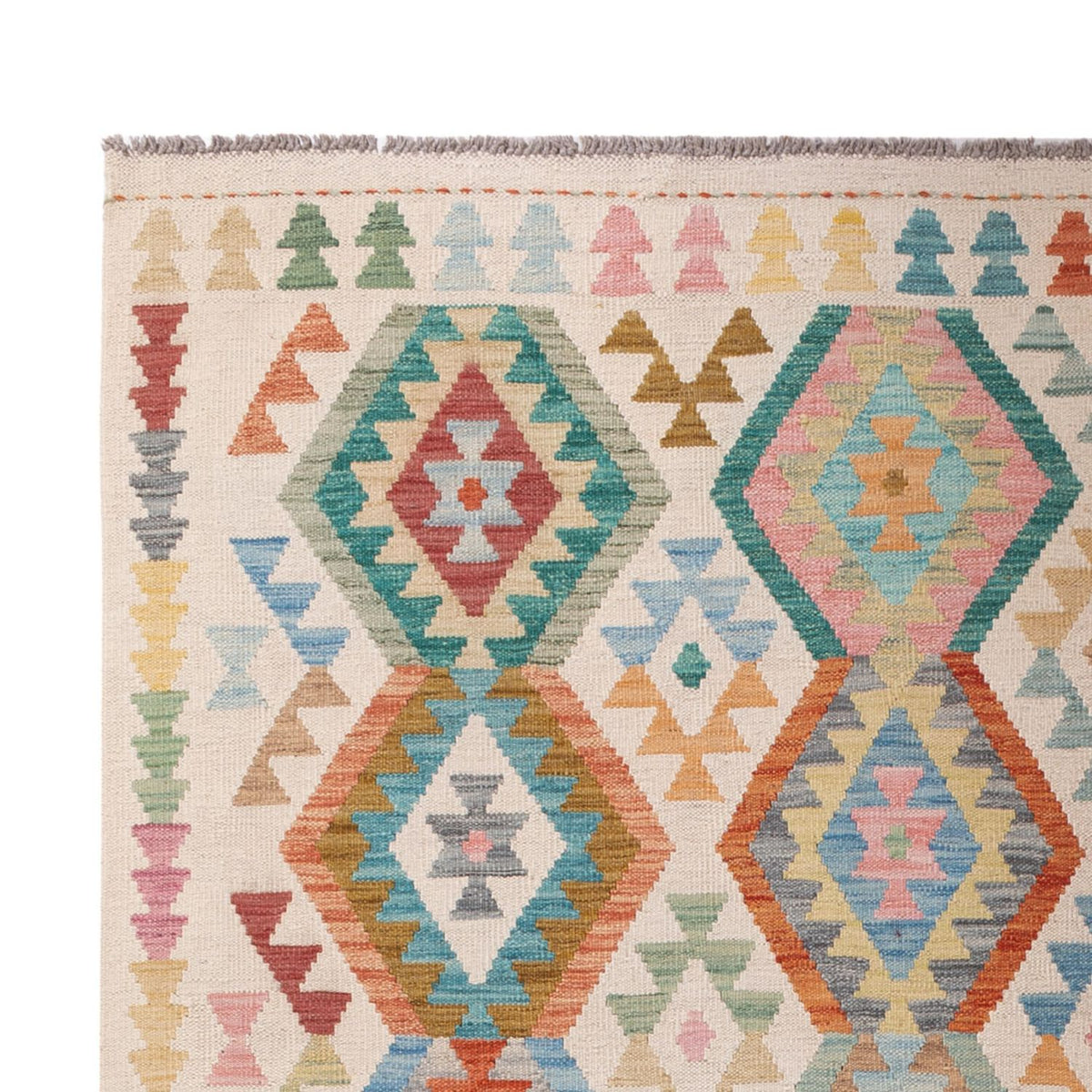 Kelim Carpet - Splash - 298 x 205 cm - flerfarvet