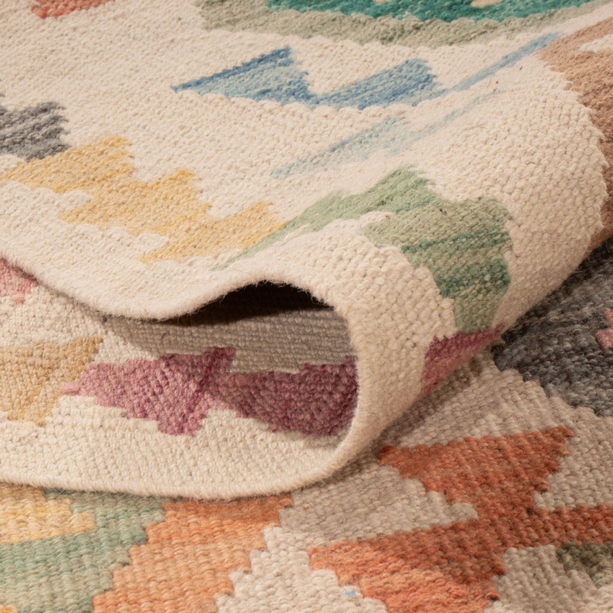 Kelim Carpet - Splash - 298 x 205 cm - flerfarvet