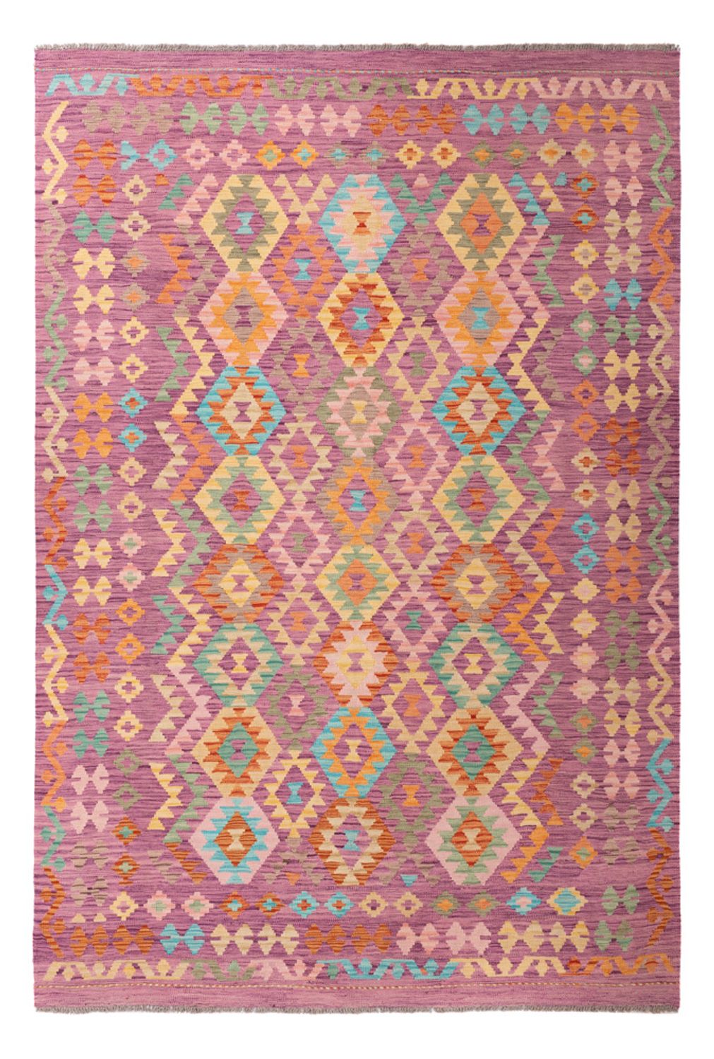 Kelim Carpet - Splash - 299 x 198 cm - flerfarvet
