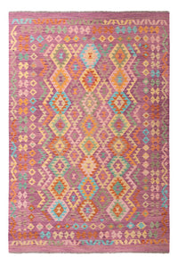 Kelim Carpet - Splash - 299 x 198 cm - flerfarvet