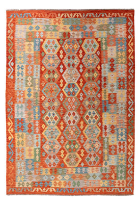 Kelim Carpet - Splash - 305 x 207 cm - flerfarvet
