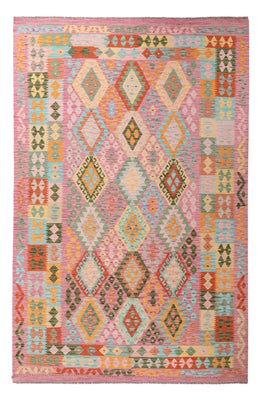 Kelim Carpet - Splash - 318 x 205 cm - flerfarvet