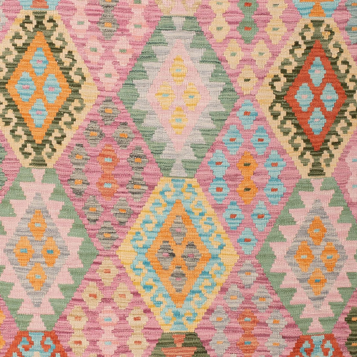 Kelim Carpet - Splash - 318 x 205 cm - flerfarvet