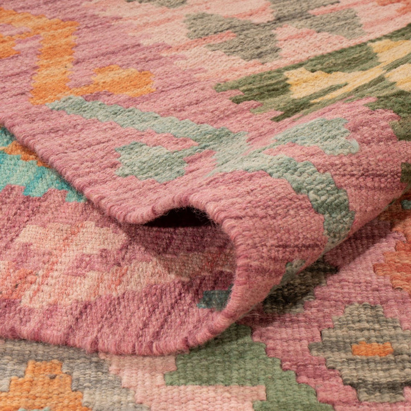 Kelim Carpet - Splash - 318 x 205 cm - flerfarvet