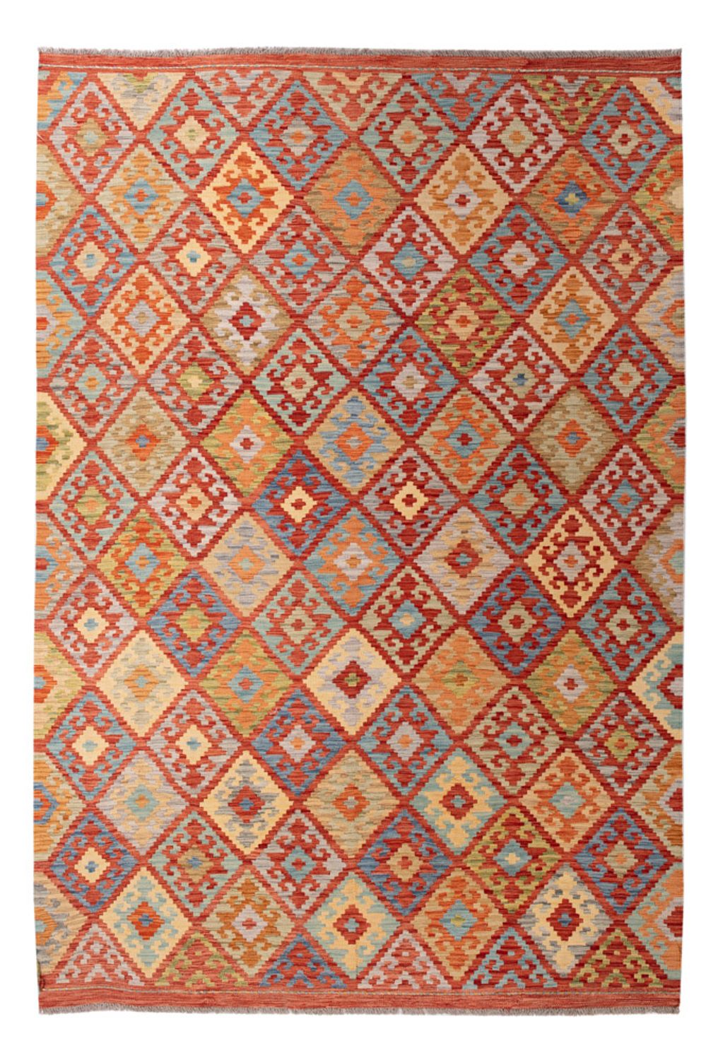 Kelim Carpet - Splash - 292 x 201 cm - flerfarvet