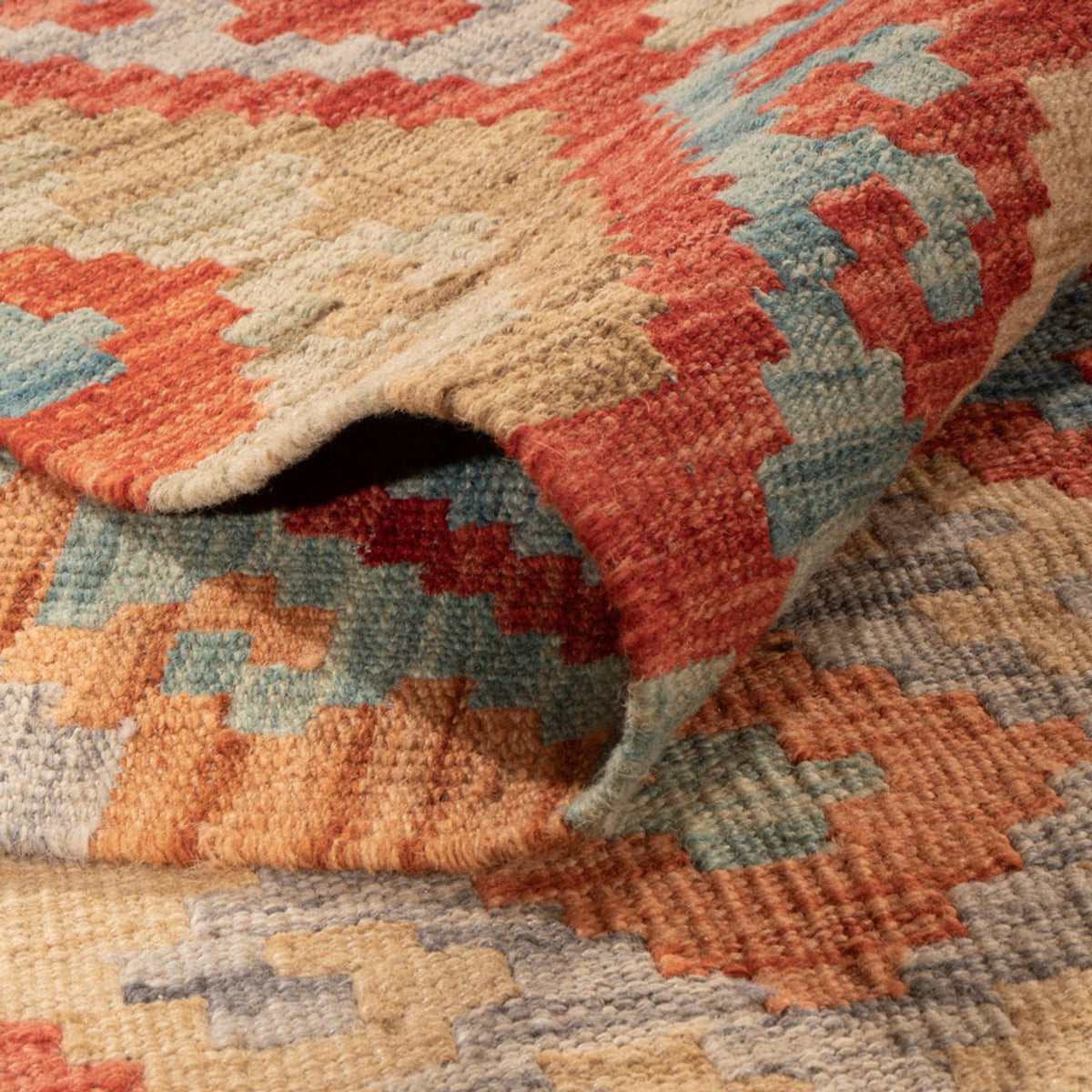 Kelim Carpet - Splash - 292 x 201 cm - flerfarvet