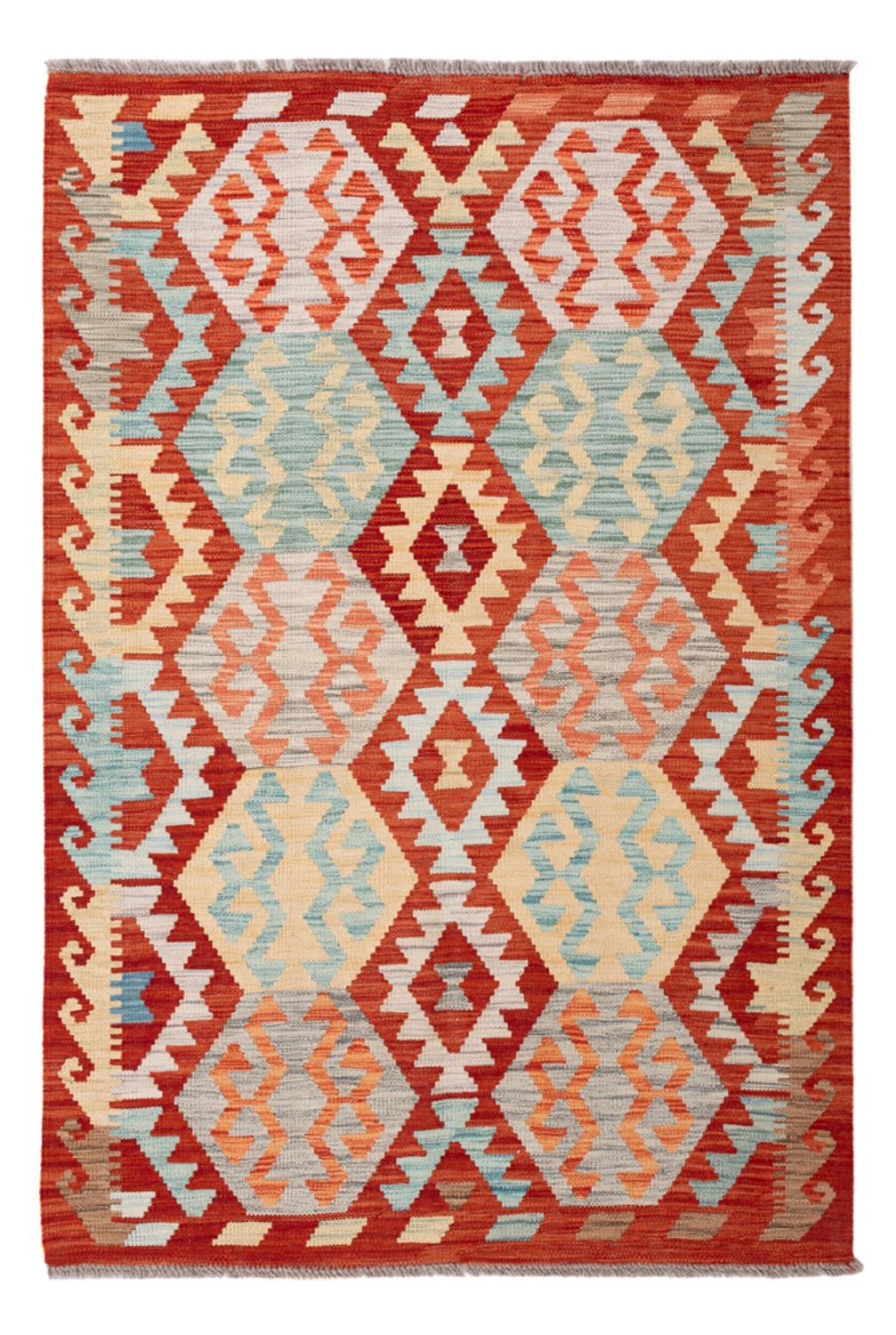 Kelim Carpet - Splash - 179 x 118 cm - flerfarvet